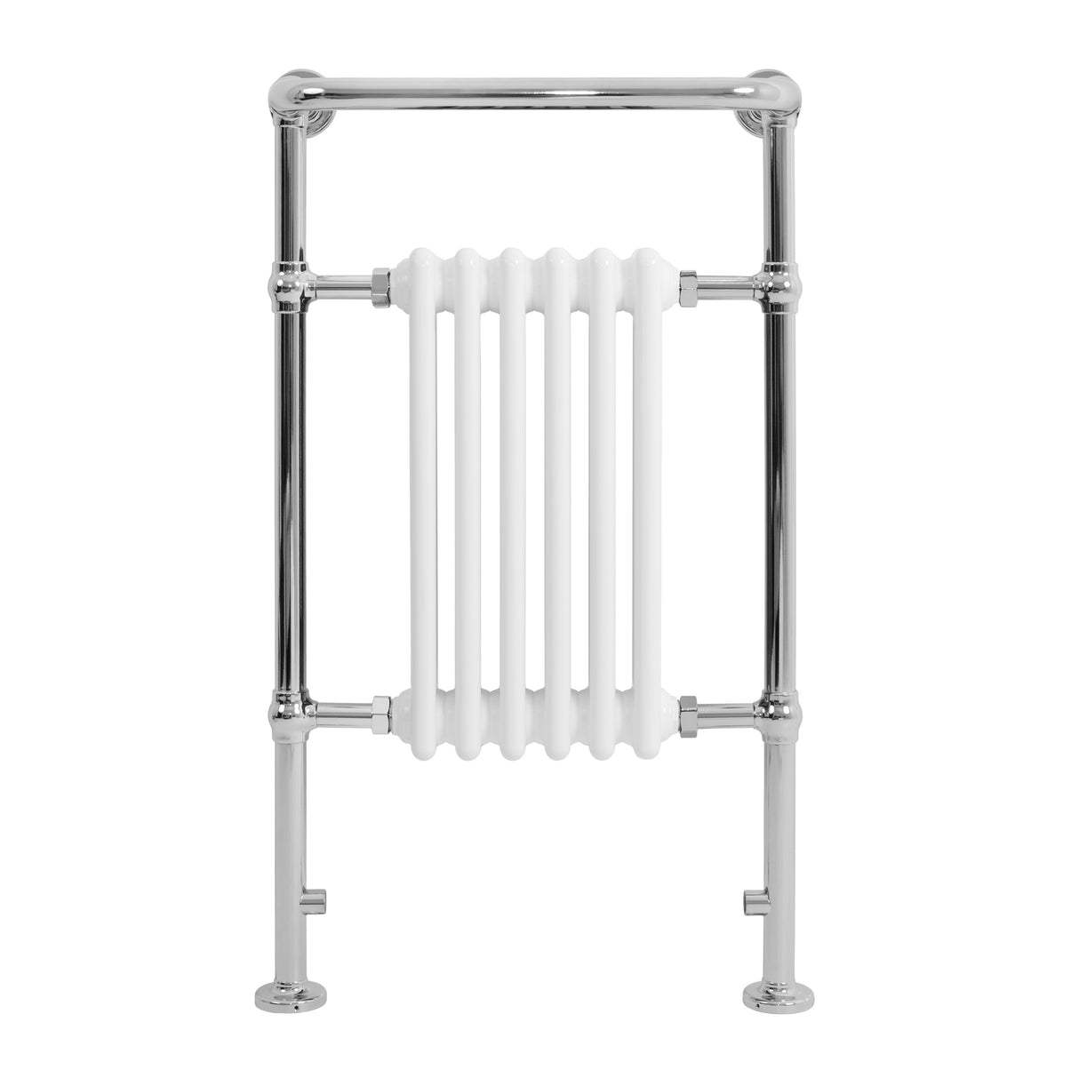 Klassicher Beheizter Handtuchheizkörper – 950 mm x 570 mm – Weiß