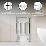 Klassicher Beheizter Handtuchheizkörper – 950 mm x 570 mm – Weiß