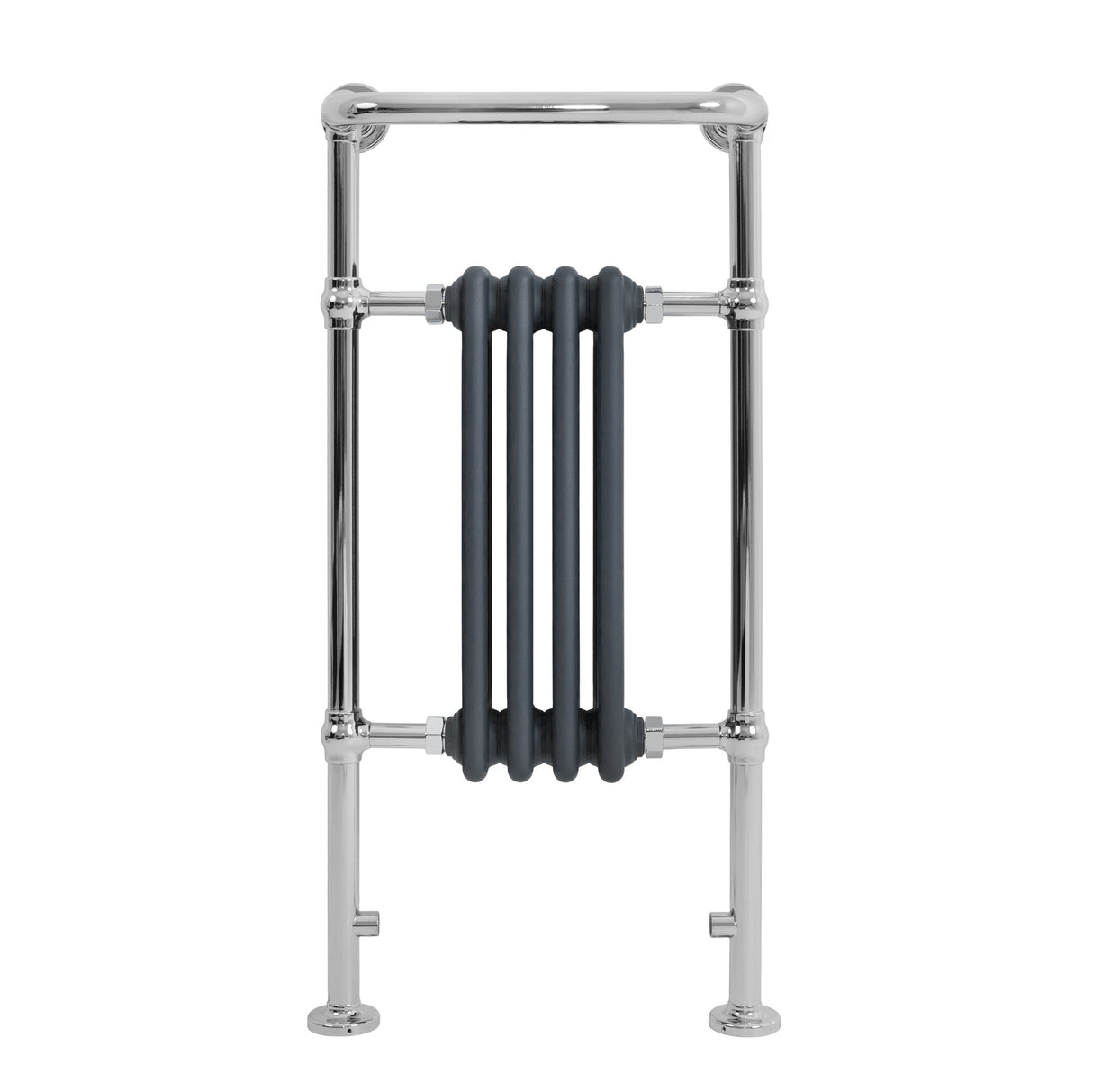 Klassicher Beheizter Handtuchheizkörper – 950 mm x 480 mm – Anthrazitgrau