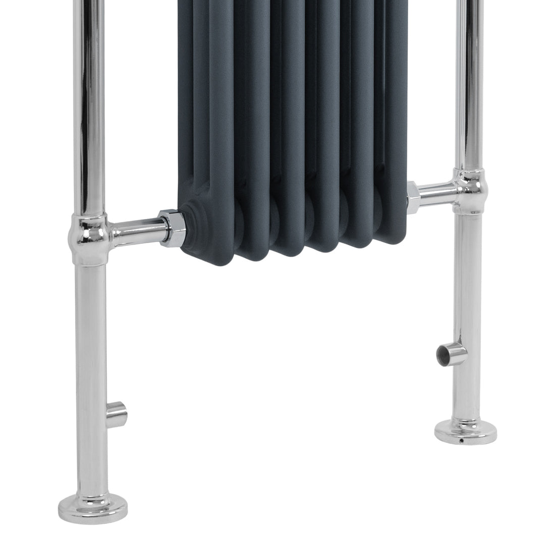 Klassicher Beheizter Handtuchheizkörper – 950 mm x 570 mm – Anthrazitgrau