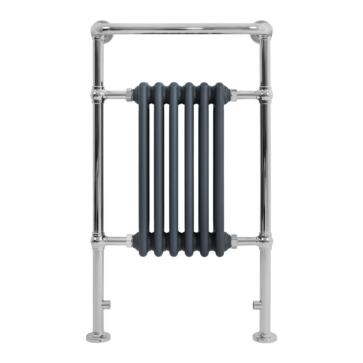 Klassicher Beheizter Handtuchheizkörper – 950 mm x 570 mm – Anthrazitgrau