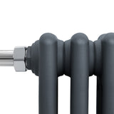 Klassicher Beheizter Handtuchheizkörper – 950 mm x 570 mm – Anthrazitgrau