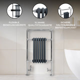 Klassicher Beheizter Handtuchheizkörper – 950 mm x 570 mm – Anthrazitgrau