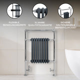 Klassicher Beheizter Handtuchheizkörper – 950 mm x 660 mm – Anthrazitgrau