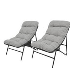 3-Teiliges Bistro-Set – Grau