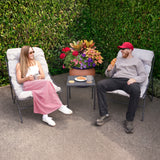 3-Teiliges Bistro-Set – Grau