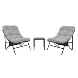 3-Teiliges Bistro-Set – Grau