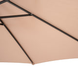 Ausleger-Sonnenschirm 3m mit Quadratischem Beschwerungsfuß – Beige