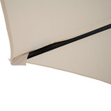 Ausleger-Sonnenschirm 3m mit Halbem Beschwerfuß – Creme