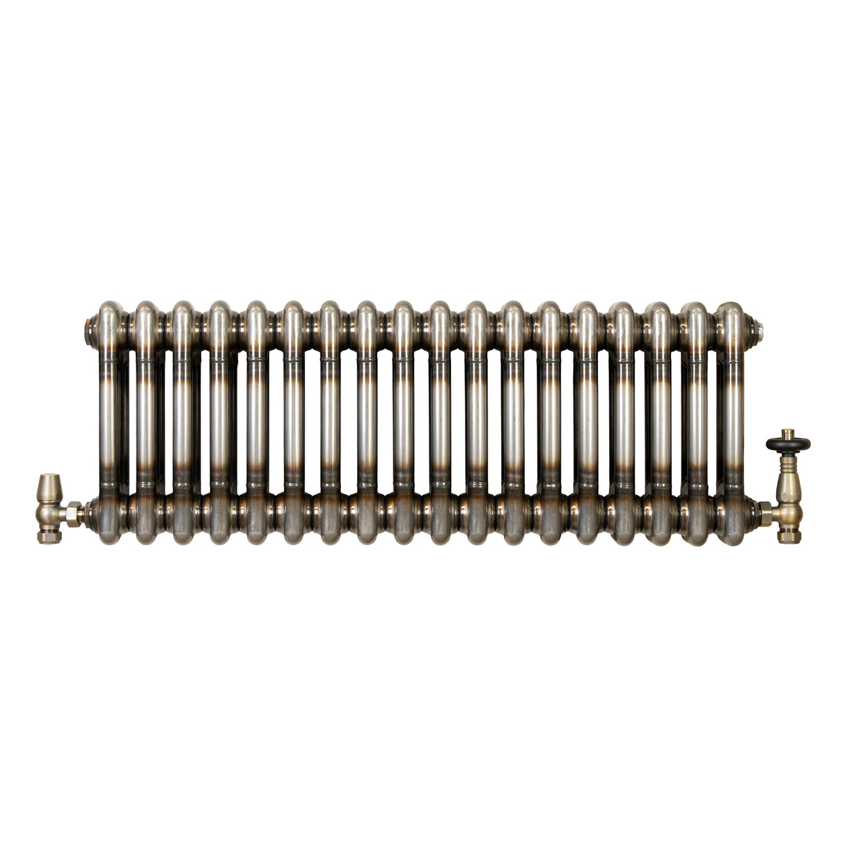Klassischer 2-Säulen-Heizkörper mit TRV  – 300 x 830 mm – Rohmetall