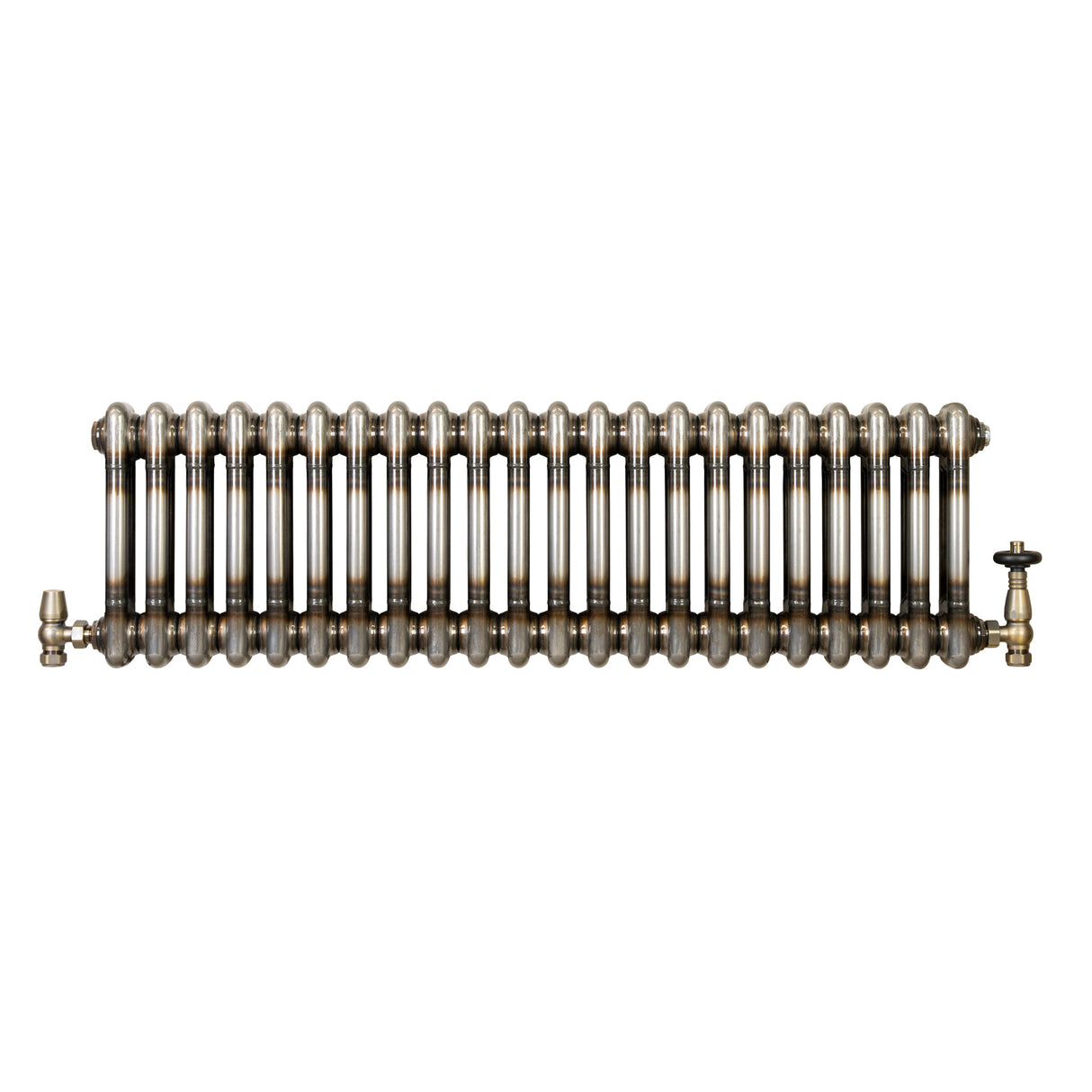 Klassischer 2-Säulen-Heizkörper mit TRV – 300 x 1010 mm - Rohmetall