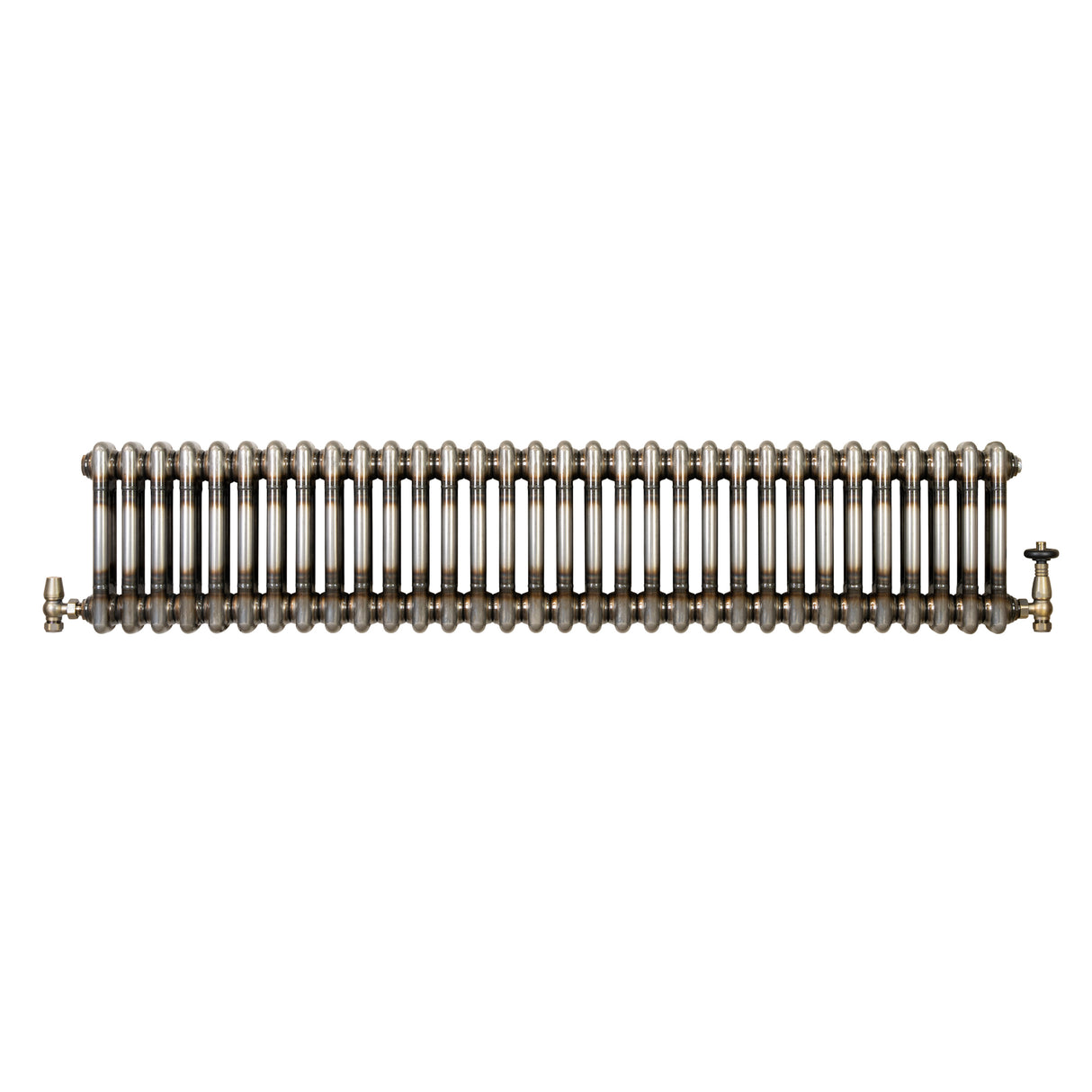 Klassischer 2-Säulen-Heizkörper mit TRV – 300 x 1460 mm - Rohmetall