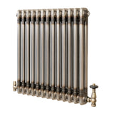 Klassischer 2-Säulen-Heizkörper mit TRV – 600 x 605 mm - Rohmetall