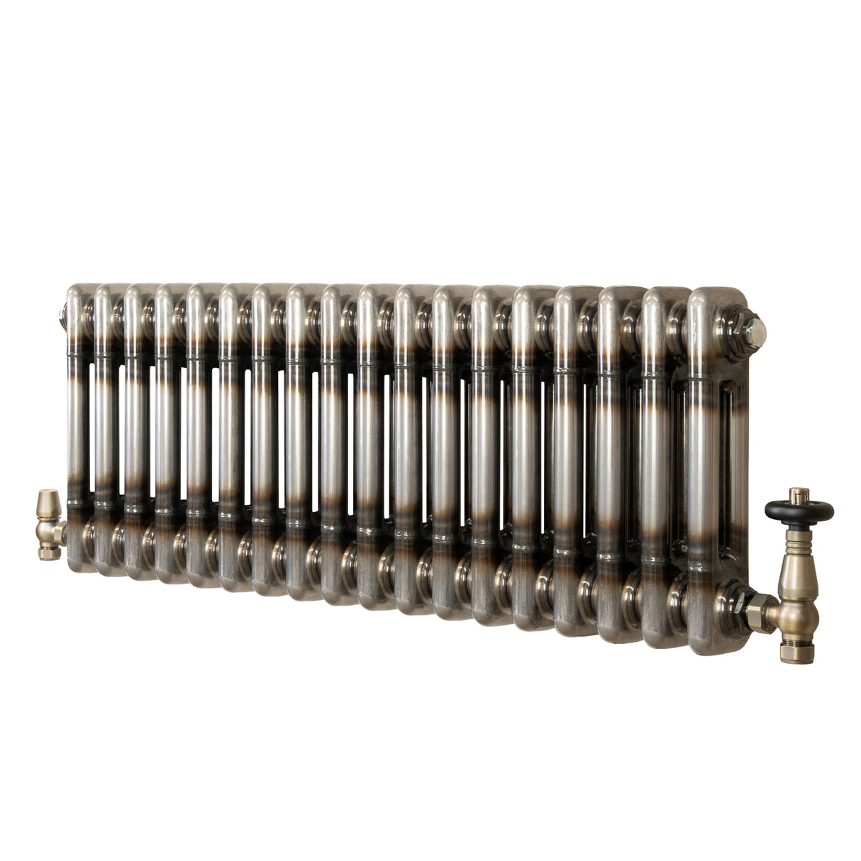 Klassischer 2-Säulen-Heizkörper mit TRV – 600 x 830 mm - Rohmetall