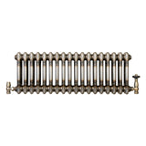 Klassischer 2-Säulen-Heizkörper mit TRV – 600 x 830 mm - Rohmetall