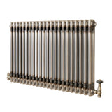 Klassischer 2-Säulen-Heizkörper mit TRV – 600 x 1010 mm - Rohmetall
