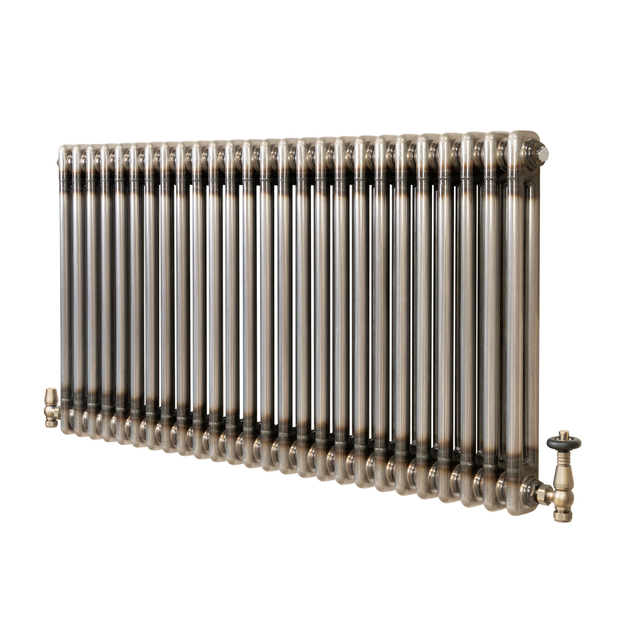 Klassischer 2-Säulen-Heizkörper mit TRV – 600 x 1190 mm - Rohmetall