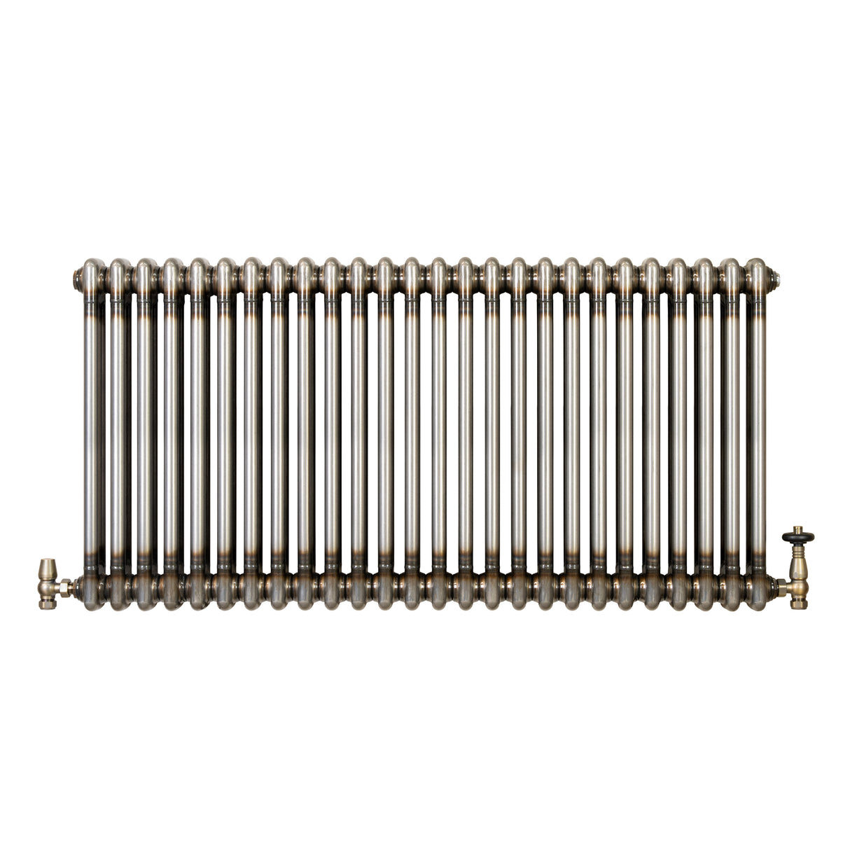 Klassischer 2-Säulen-Heizkörper mit TRV – 600 x 1190 mm - Rohmetall