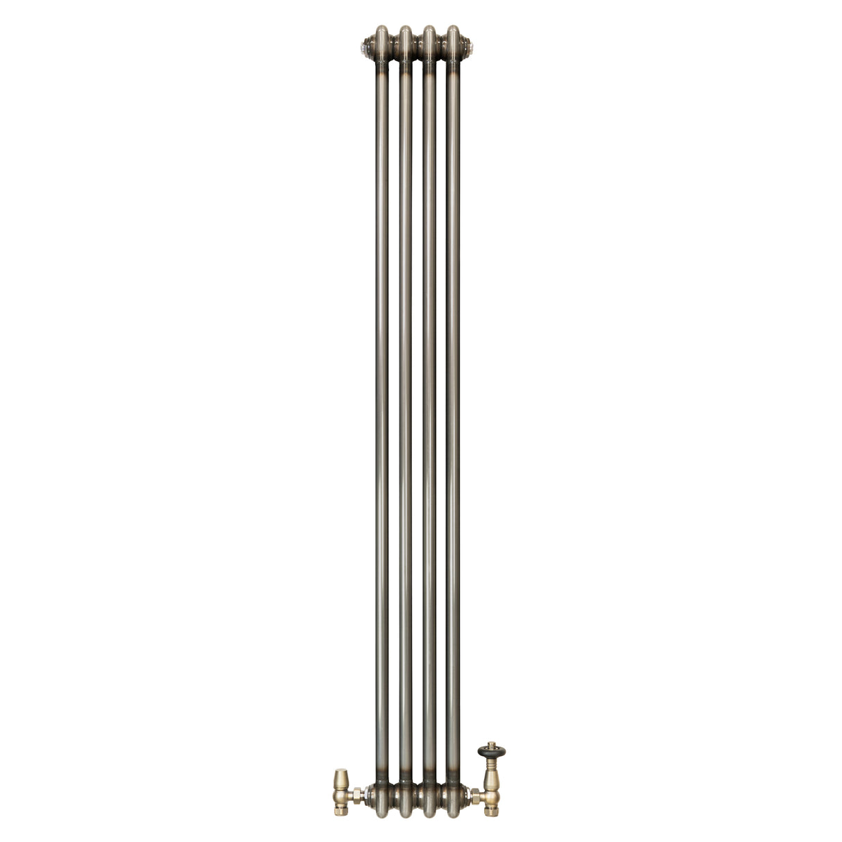 Klassischer 2-Säulen-Heizkörper mit TRV – 1500 x 200 mm - Rohmetall