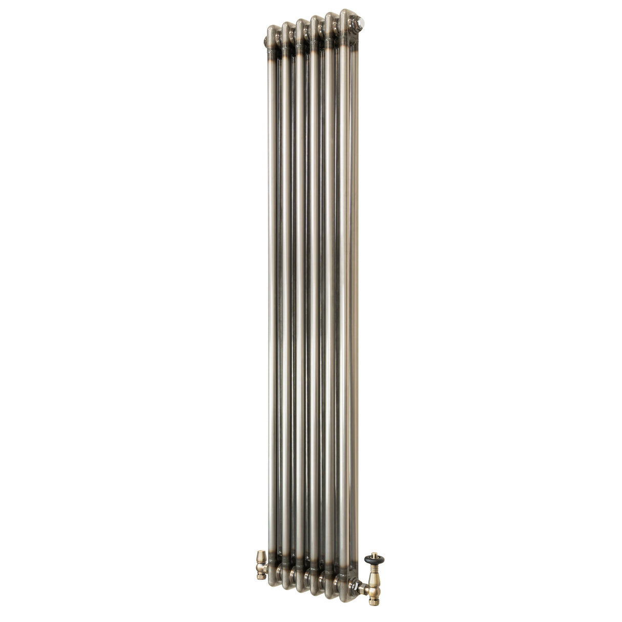 Klassischer 2-Säulen-Heizkörper mit TRV – 1500 x 290 mm - Rohmetall