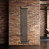 Klassischer 2-Säulen-Heizkörper mit TRV – 1500 x 290 mm - Rohmetall