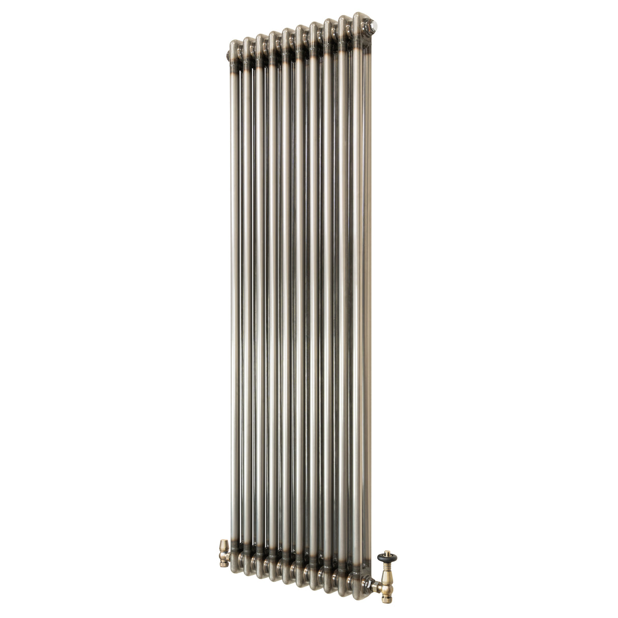 Klassischer 2-Säulen-Heizkörper mit TRV – 1500 x 470 mm - Rohmetall