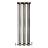 Klassischer 2-Säulen-Heizkörper mit TRV – 1500 x 470 mm - Rohmetall