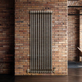 Klassischer 2-Säulen-Heizkörper mit TRV – 1500 x 560 mm - Rohmetall