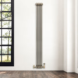 Klassischer 2-Säulen-Heizkörper mit TRV – 1800 x 200 mm - Rohmetall