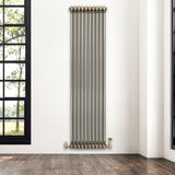 Klassischer 2-Säulen-Heizkörper mit TRV – 1800 x 470 mm - Rohmetall
