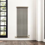 Klassischer 2-Säulen-Heizkörper mit TRV – 1800 x 560 mm - Rohmetall