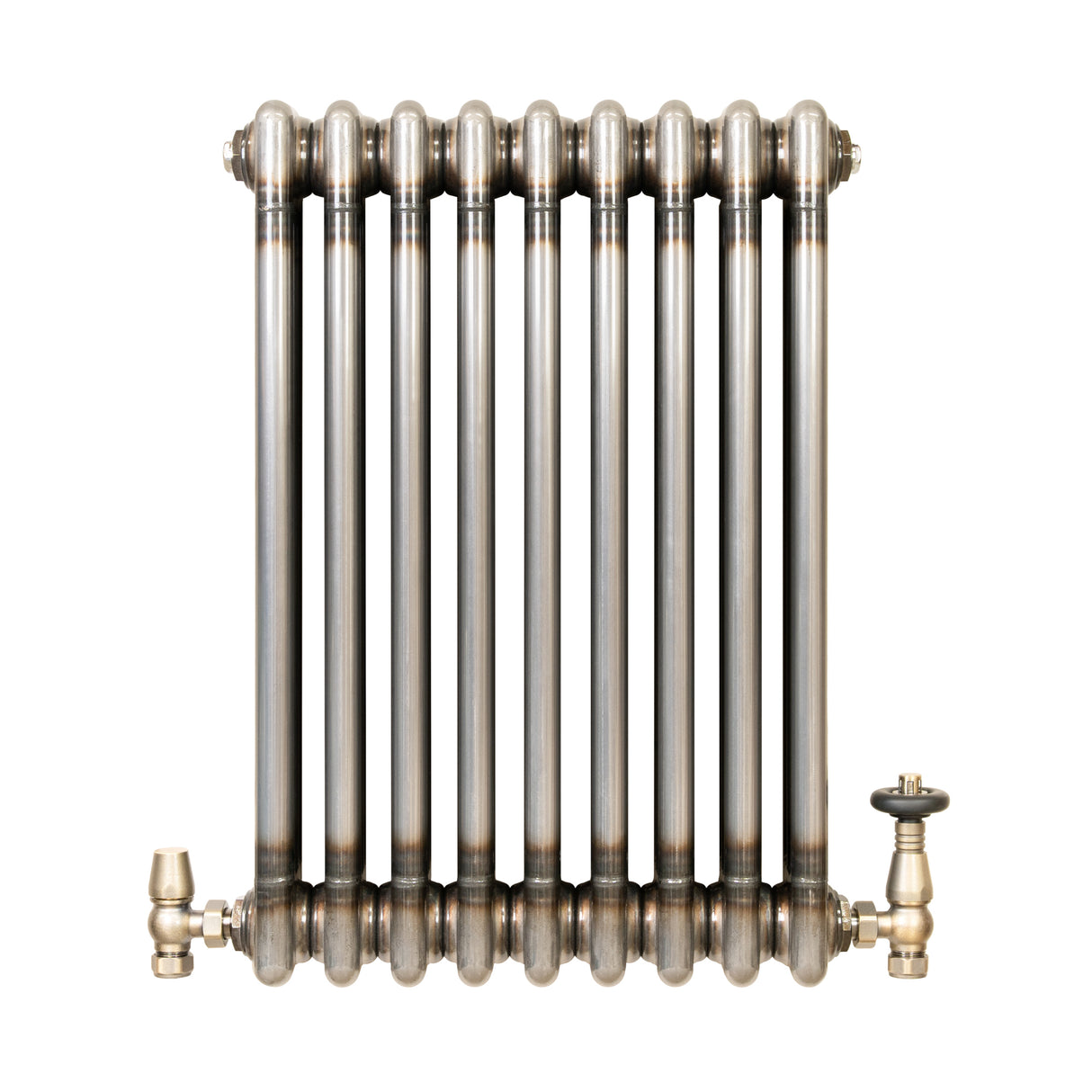 Klassischer 3-Säulen-Heizkörper mit TRV – 600 x 425 mm - Rohmetall