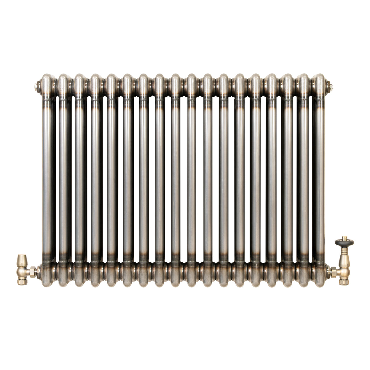 Klassischer 3-Säulen-Heizkörper mit TRV – 600 x 830 mm - Rohmetall