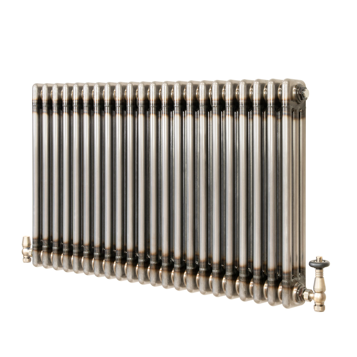 Klassischer 3-Säulen-Heizkörper mit TRV – 600 x 1010 mm - Rohmetall