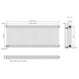 Klassischer 3-Säulen-Heizkörper mit TRV – 600 x 1460 mm - Rohmetall