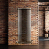 Klassischer 3-Säulen-Heizkörper mit TRV – 1500 x 560 mm - Rohmetall