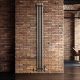 Klassischer 3-Säulen-Heizkörper mit TRV – 1800 x 200 mm - Rohmetall
