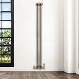 Klassischer 3-Säulen-Heizkörper mit TRV – 1800 x 200 mm - Rohmetall