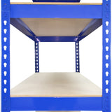 2x Q-Rax Lagerregale 180 x 90 x 50cm + 3x Lagerregale 180 x 120 x 50cm Blau