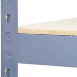 Graues Metallregal mit stabilen Regalböden, 120 x 50 x 180 cm, ideal für Lagerung und Organisation, langlebig und robust, modernes Design