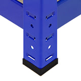 5x Monster Racking T-Rax 90cm Lagerregal Blau mit Gratis Gummihammer