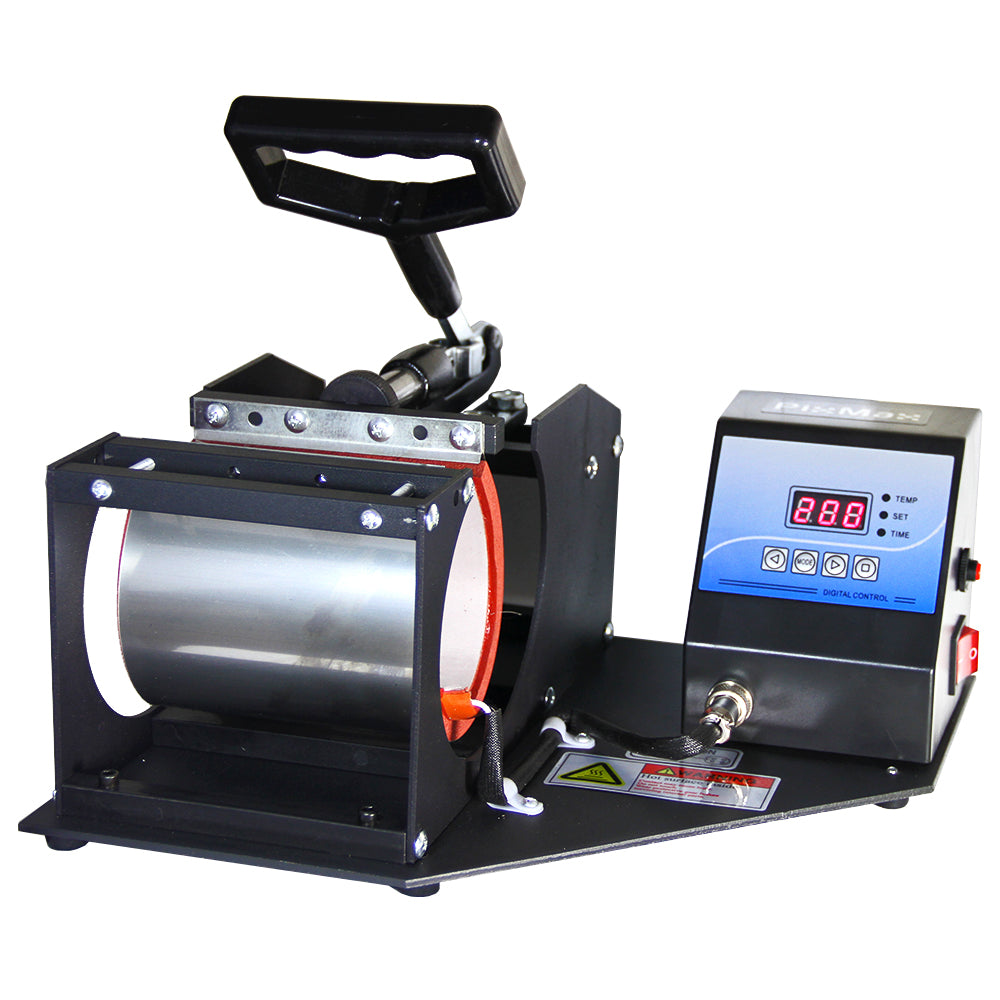 Monet-Tassen-Bastelset mit einem robusten, schwarzen Drucker, digitalem Display, Heizzylinder und ergonomischem Griff für kreative Tassenprojekte