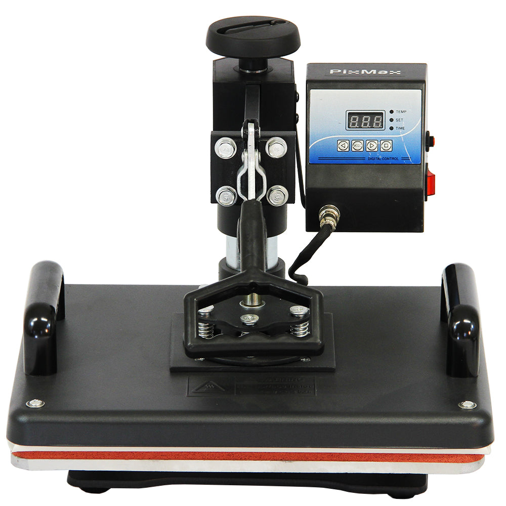 Schwarzer 5-in-1-Vinylschneider mit digitalem Display, stabiler Basis und verschiedenen Druckoptionen für kreative Projekte