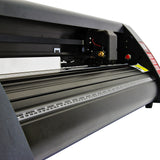 Schwenkpresse mit 38 cm Breite, 720 mm Vinylschneider, robustes schwarzes Gehäuse, präzise Schnittlinien und intuitive Bedienung