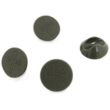 Schwarze Gummifüße für Möbel mit runder Form, ideal für stabilen Halt und Schutz empfindlicher Böden, passend zu Hairpin Tischbeinen