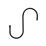 S-förmiger, schwarzer Stahl-Hängehaken mit glatter Oberfläche, ideal zum Aufhängen von Gegenständen in Küche oder Garten, Set mit 8 Stück