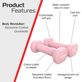 2 Neopren-Hanteln à 0,5 kg