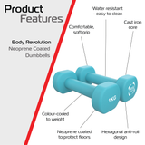 2 Neopren-Hanteln mit je 1 kg