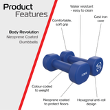 Neopren-Hanteln 2 x 2,5 kg
