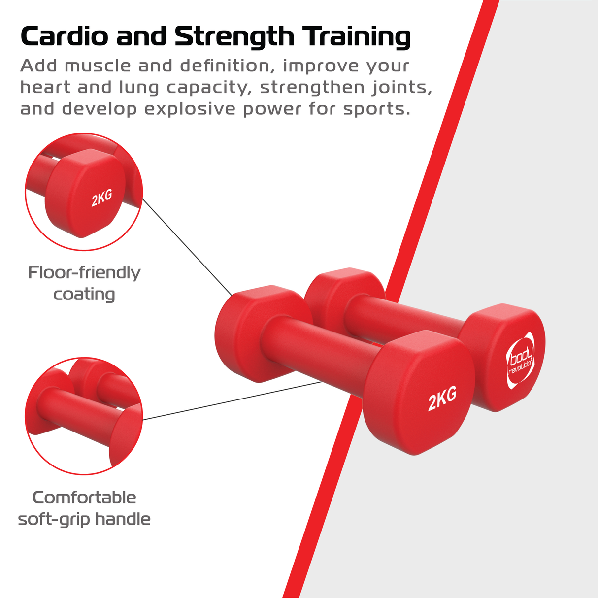 Neopren-Hanteln 2 x 2 kg